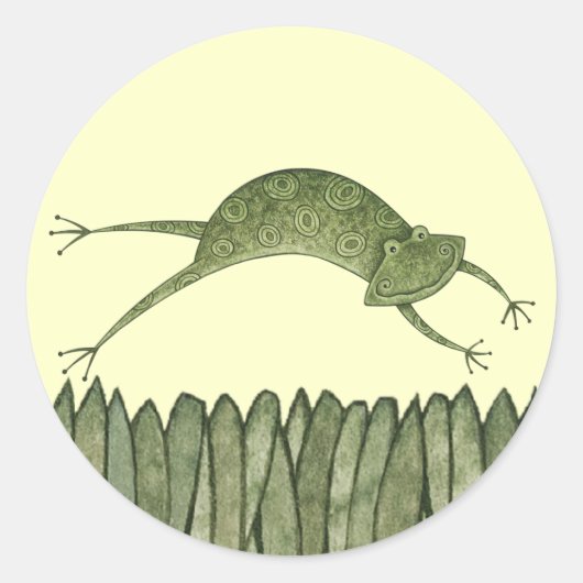 Froschsticker Runder Aufkleber (Vorderseite)