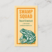 Froschsumpf Leben Einzigartige Natur Lover Visitenkarte (Vorderseite)