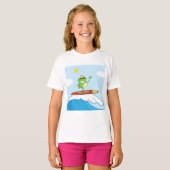 Froschsurfen als Wellenreiter-T - Shirt (Vorne ganz)