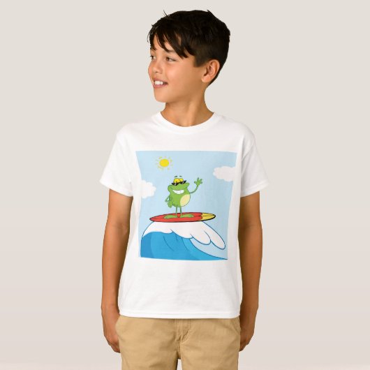 Froschsurfen auf einem T - Shirt (Vorne ganz)