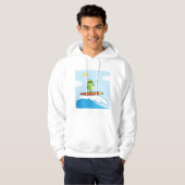 Froschsurfen auf einem Wellenreitturm Hoodie (Vorne ganz)