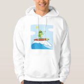 Froschsurfen auf einem Wellenreitturm Hoodie (Vorderseite)