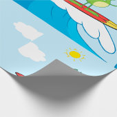 Froschsurfen mit einem Wellenbrechpapier Geschenkpapier