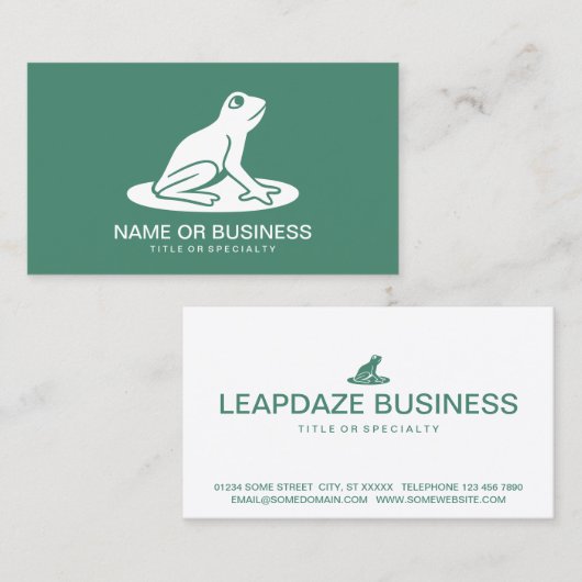 Froschsymbol Visitenkarte (Vorne/Hinten)