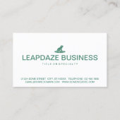 Froschsymbol Visitenkarte (Rückseite)