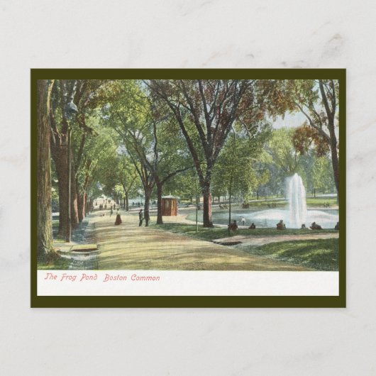 Froschteich, Boston Common um 1910 Vintage Postkarte (Vorderseite)