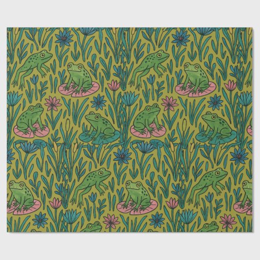 Froschteich geschenkpapier (Flach)