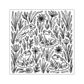 Froschteich gummistempel (Prägung)