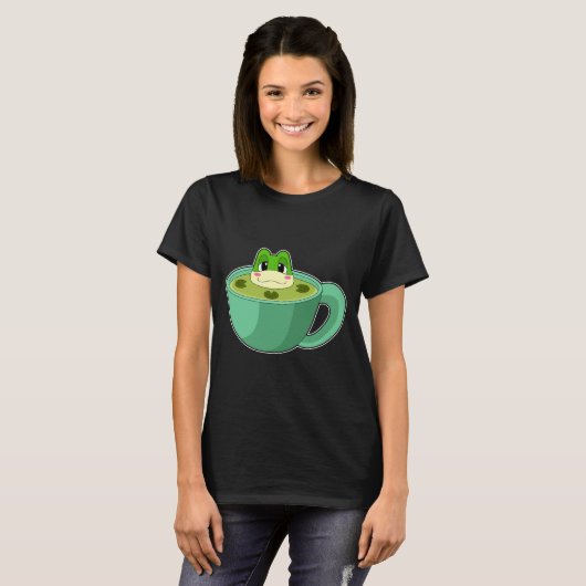 Froschteich Kaffee Cup T-Shirt (Vorne ganz)