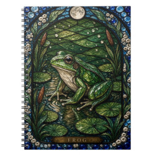 Froschteichrand Illumina-Buntglas Notizblock