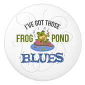 Froschteig-Blues Keramikknauf (Vorderseite)