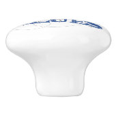 Froschteig-Blues Keramikknauf (Seitenansicht)