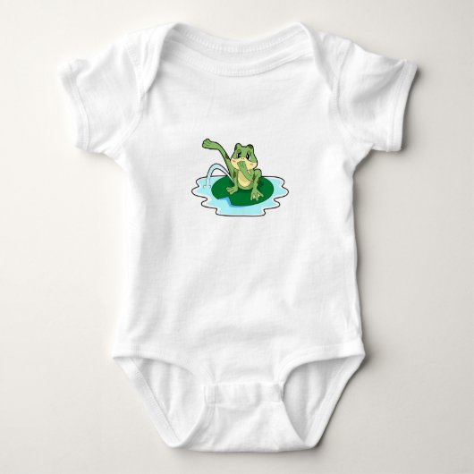 Froschtoilette Baby Strampler (Vorderseite)