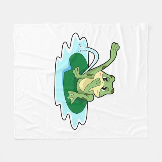Froschtoilette Fleecedecke (Vorderseite (Horizontal))