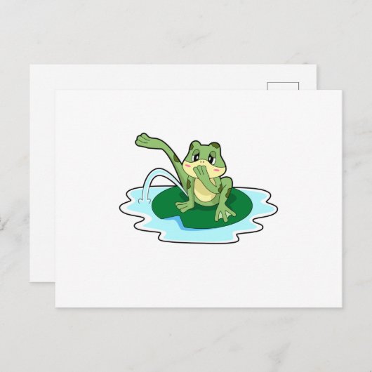 Froschtoilette Postkarte (Vorne/Hinten)