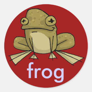 Froschtoilette Runder Aufkleber