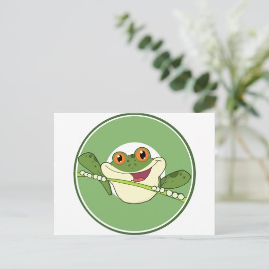 Froschtopf Postkarte (Stehend Vorderseite)