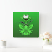 Froschuhr Quadratische Wanduhr (Zuhause)