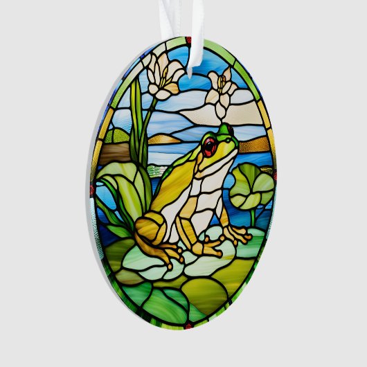 Froschverkleidung auf Acrylglas Ornament (Vorderseite)