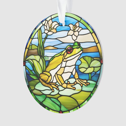 Froschverkleidung auf Acrylglas Ornament (Vorderseite)