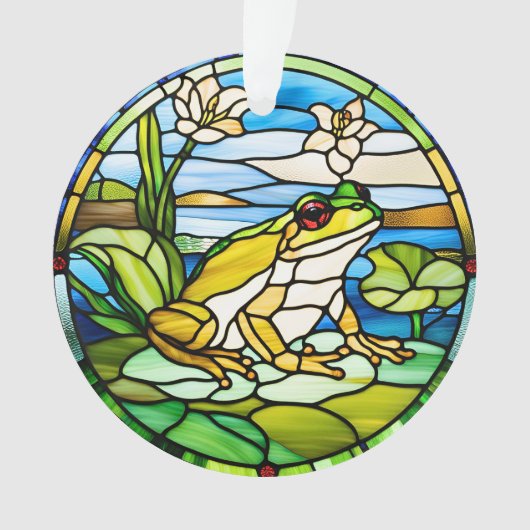 Froschverkleidung auf Acrylglas Ornament (Vorderseite)