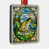 Froschverzierung aus festem Glas auf Keramik Ornament Aus Metall (Rechts)