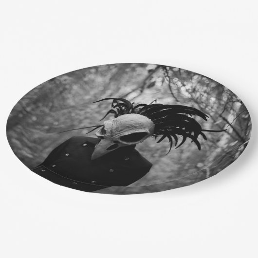 Froschvogel Pappteller (Schrägansicht)