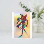 Froschwanderer Postkarte (Stehend Vorderseite)