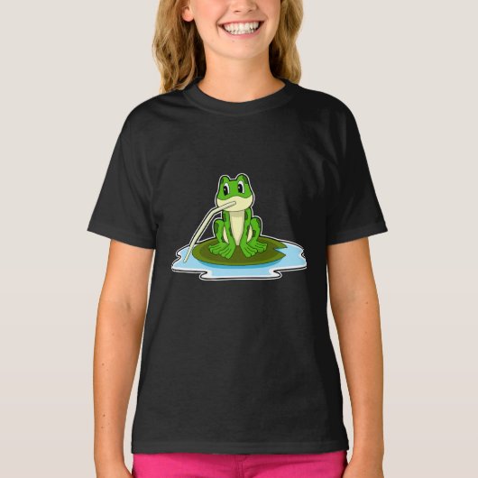 Froschwasser Trinkstrohhalm T-Shirt (Vorderseite)