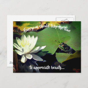Froschwasserlilie Schönheit Inspiration Postkarte