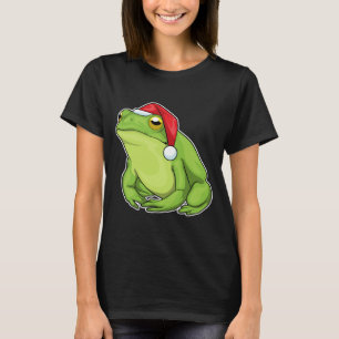 Froschweihnachtszeit-Weihnachtsmannmütze T-Shirt