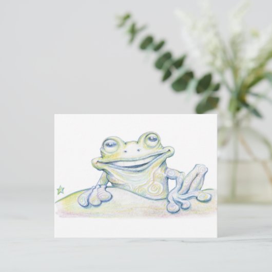 Froschwirl Postkarte (Stehend Vorderseite)