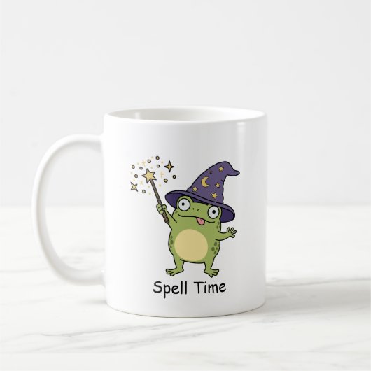 Froschzauberer beim Zaubern Kaffeetasse (Links)