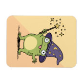 Froschzauberer beim Zaubern Magnet (Horizontal)