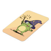 Froschzauberer beim Zaubern Magnet (Linke Seite)