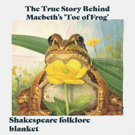 Froschzehe mit Butterblume | Goblincore-Naturkunst Fleecedecke
