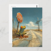 Frost an der Kreuzung verloren Postkarte (Vorne/Hinten)