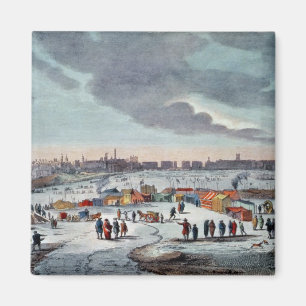 Frost angemessen auf der Themse nahe dem Tempel Magnet