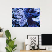 Frost auf Blätter Druck mit Schrift Verse Poster (Heimbüro)