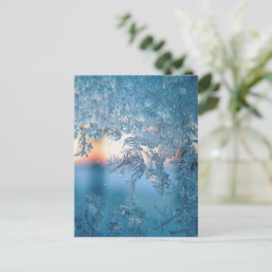 Frost auf Glas Postkarte (Stehend Vorderseite)