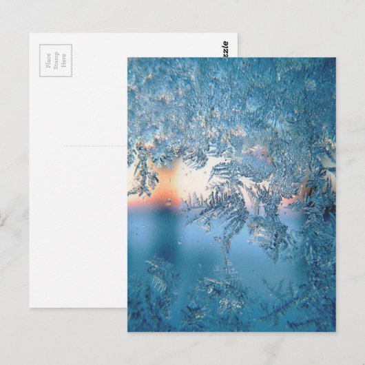 Frost auf Glas Postkarte (Vorne/Hinten)