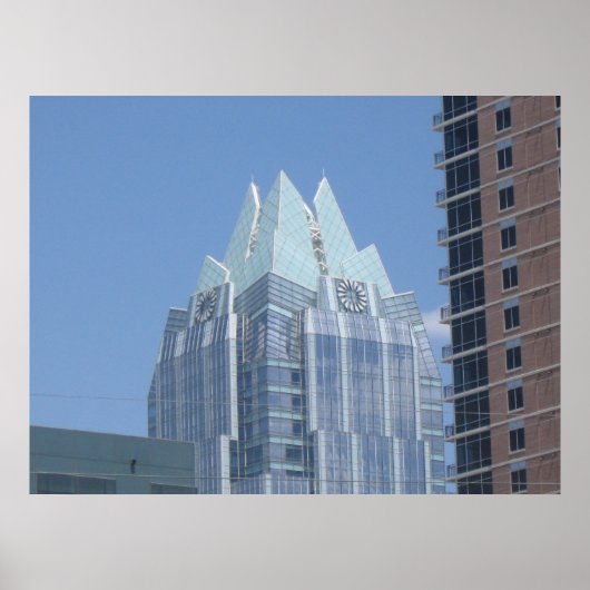 Frost-Bank-Gebäude Austin, Texas Poster (Vorne)
