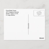 Frost Bank Tower, Austin, Texas, USA Postkarte (Rückseite)