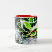 Frost bedeckt heilig für Weihnachten Zweifarbige Tasse (Mittel)