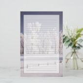 Frost bedeckte Bäume und Zaun, Colorado Briefpapier (Stehend Vorderseite)