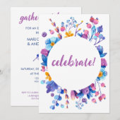 Frost Berry Winter Party Einladung (Vorne/Hinten)