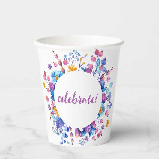 Frost Berry Winter Party Pappbecher (Vorderseite)