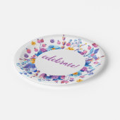 Frost Berry Winter Party Pappteller (Schrägansicht)