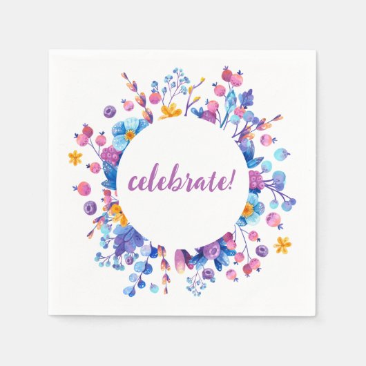 Frost Berry Winter Party Serviette (Vorderseite)