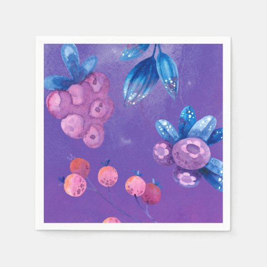 Frost Berry Winter Party Serviette (Vorderseite)